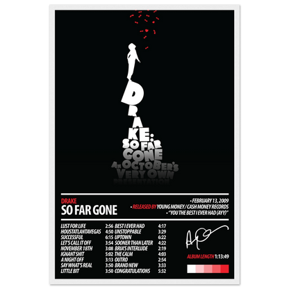 DRAKE Album Poster | So Far Gone - HYUU Art
