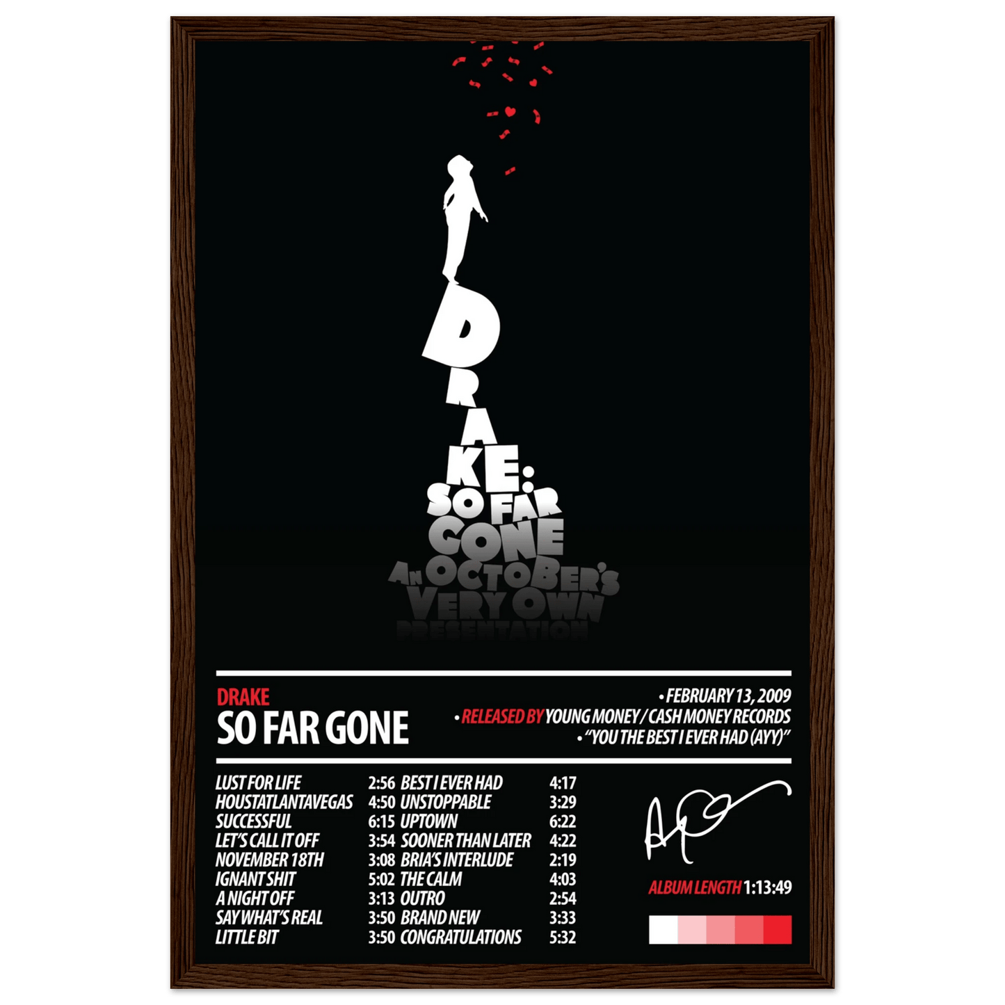 DRAKE Album Poster | So Far Gone - HYUU Art