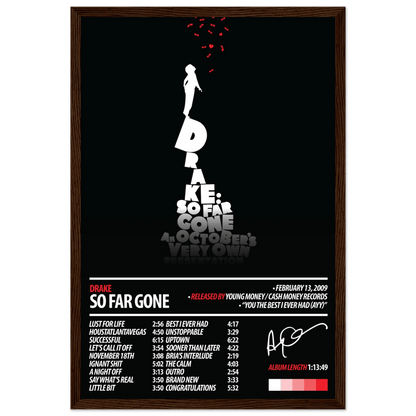 DRAKE Album Poster | So Far Gone - HYUU Art