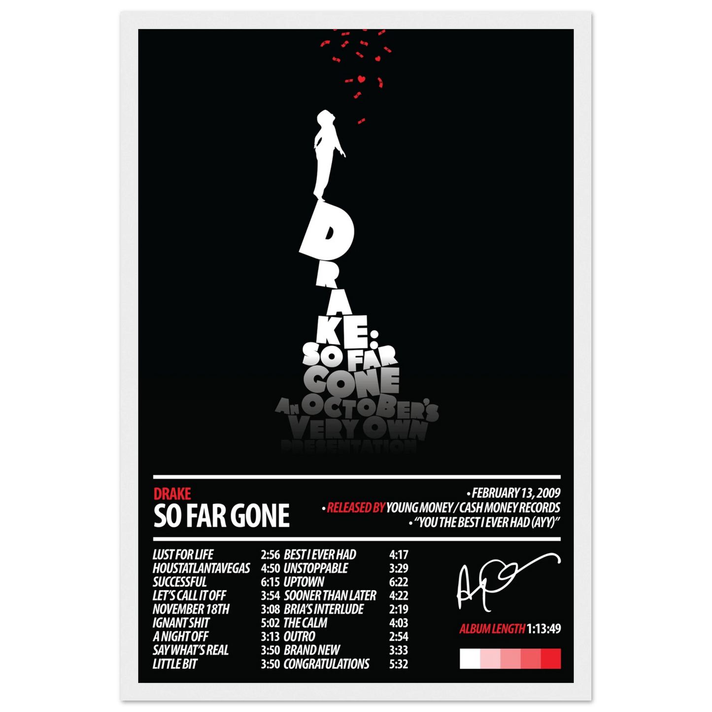 DRAKE Album Poster | So Far Gone - HYUU Art