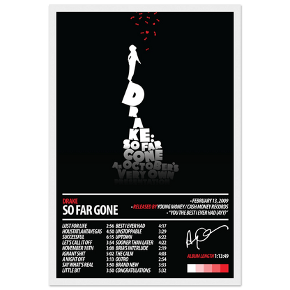 DRAKE Album Poster | So Far Gone - HYUU Art