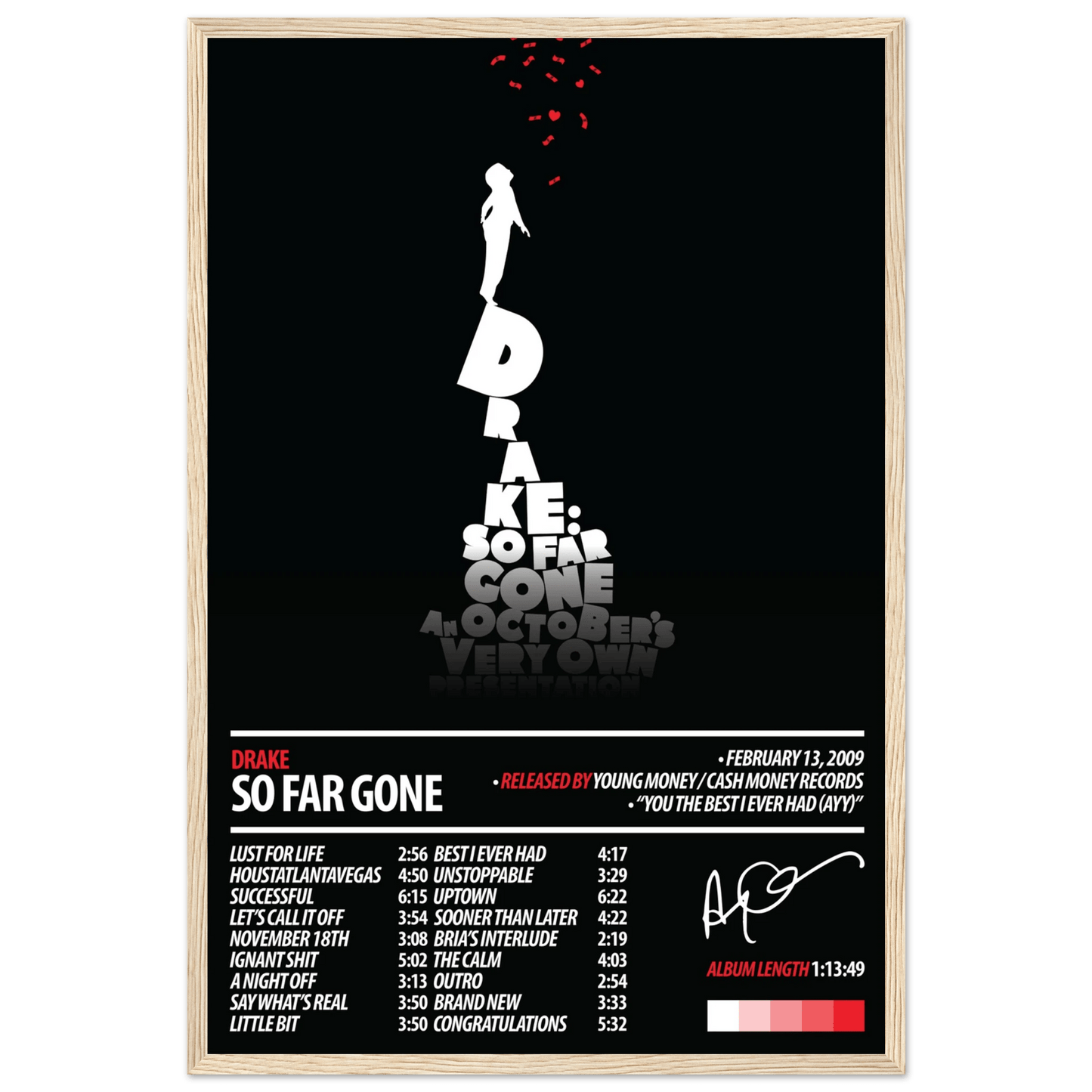 DRAKE Album Poster | So Far Gone - HYUU Art