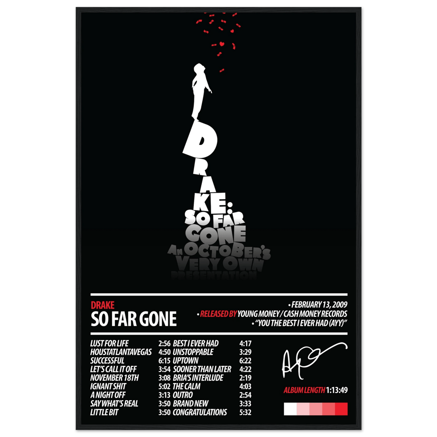 DRAKE Album Poster | So Far Gone - HYUU Art