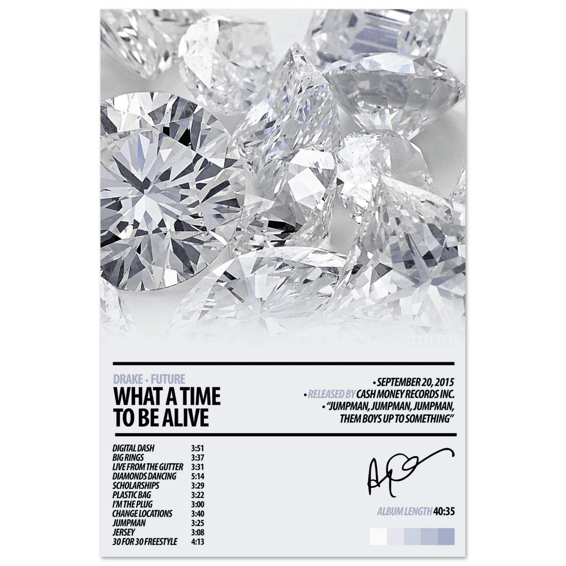 DRAKE Album Poster | What A Time To Be Alive - HYUU Art