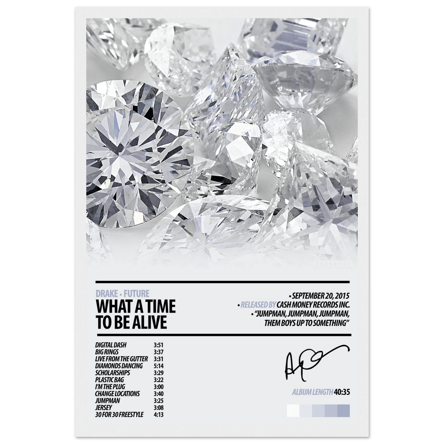 DRAKE Album Poster | What A Time To Be Alive - HYUU Art