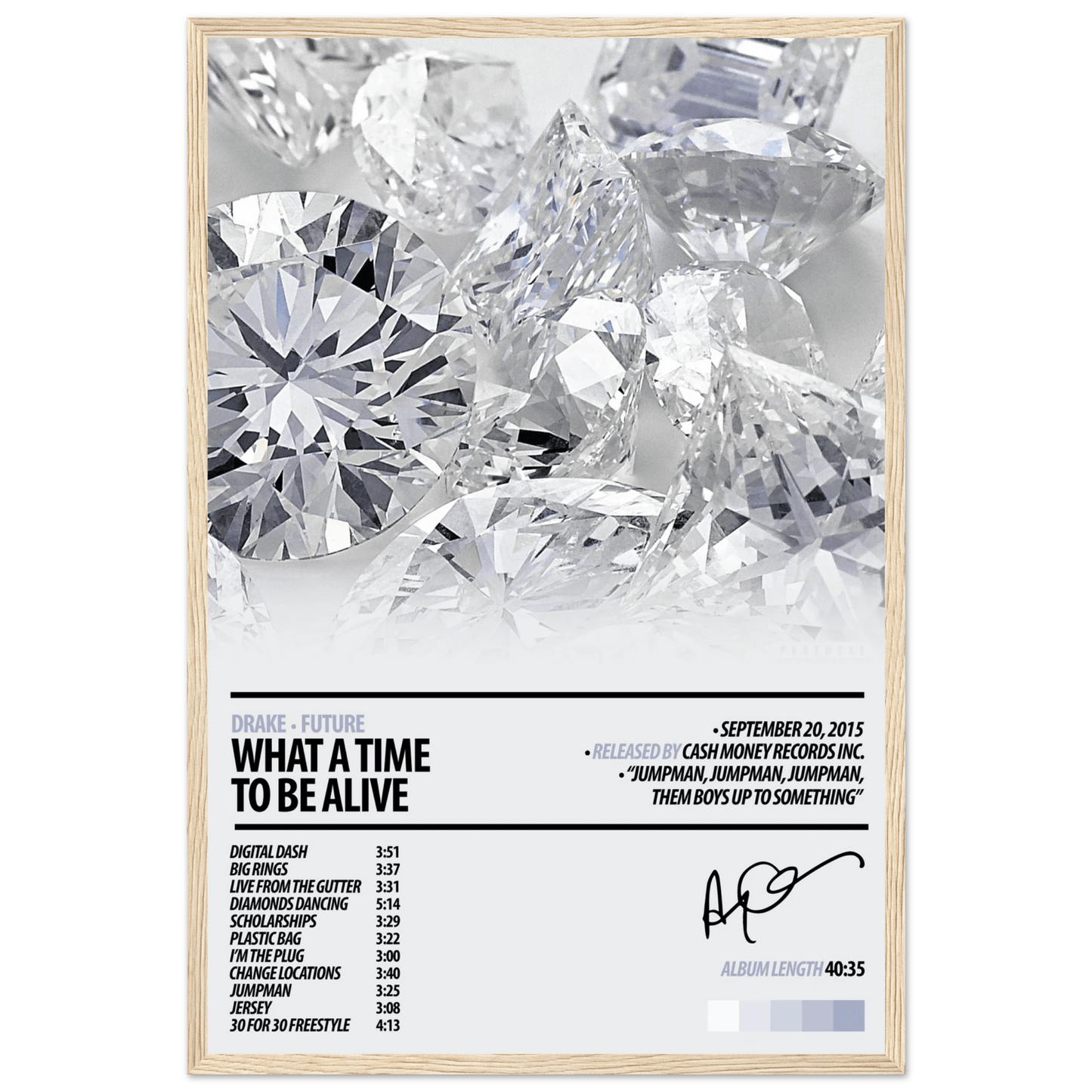 DRAKE Album Poster | What A Time To Be Alive - HYUU Art