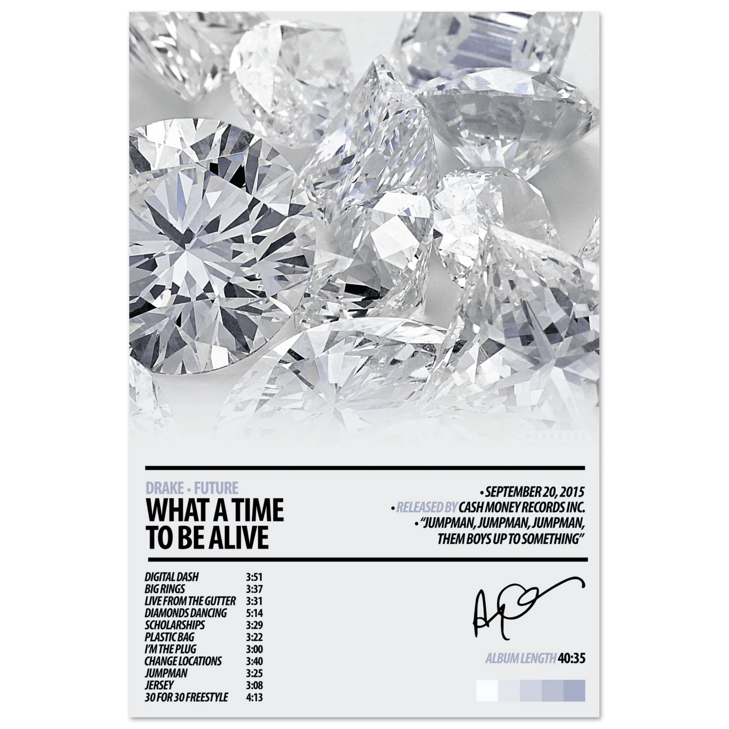 DRAKE Album Poster | What A Time To Be Alive - HYUU Art