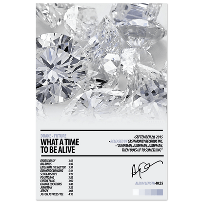 DRAKE Album Poster | What A Time To Be Alive - HYUU Art