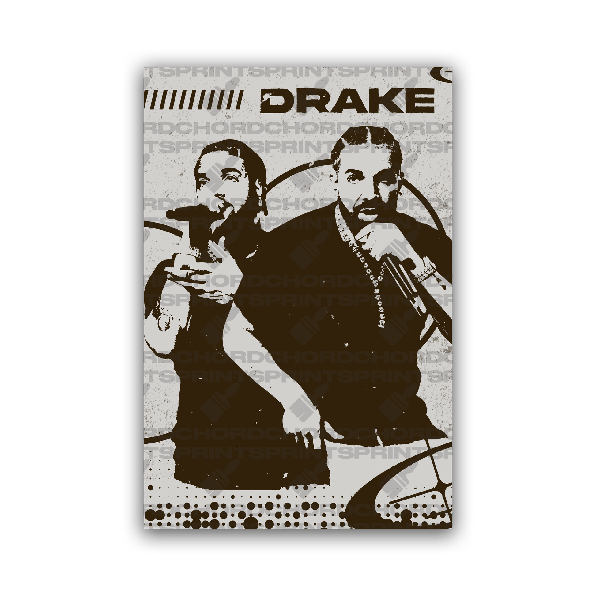 DRAKE GRUNGE POSTER V1 - ChordPrints