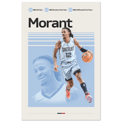 JA MORANT | BASKETBALL POSTER - HYUU Art