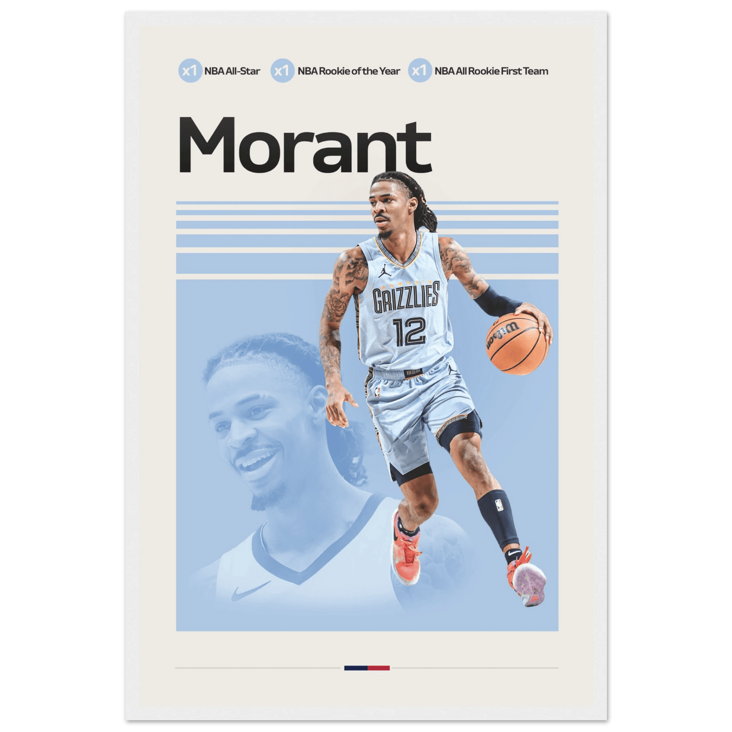 JA MORANT | BASKETBALL POSTER - HYUU Art