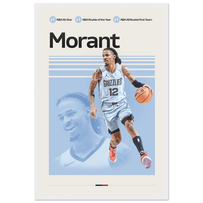 JA MORANT | BASKETBALL POSTER - HYUU Art