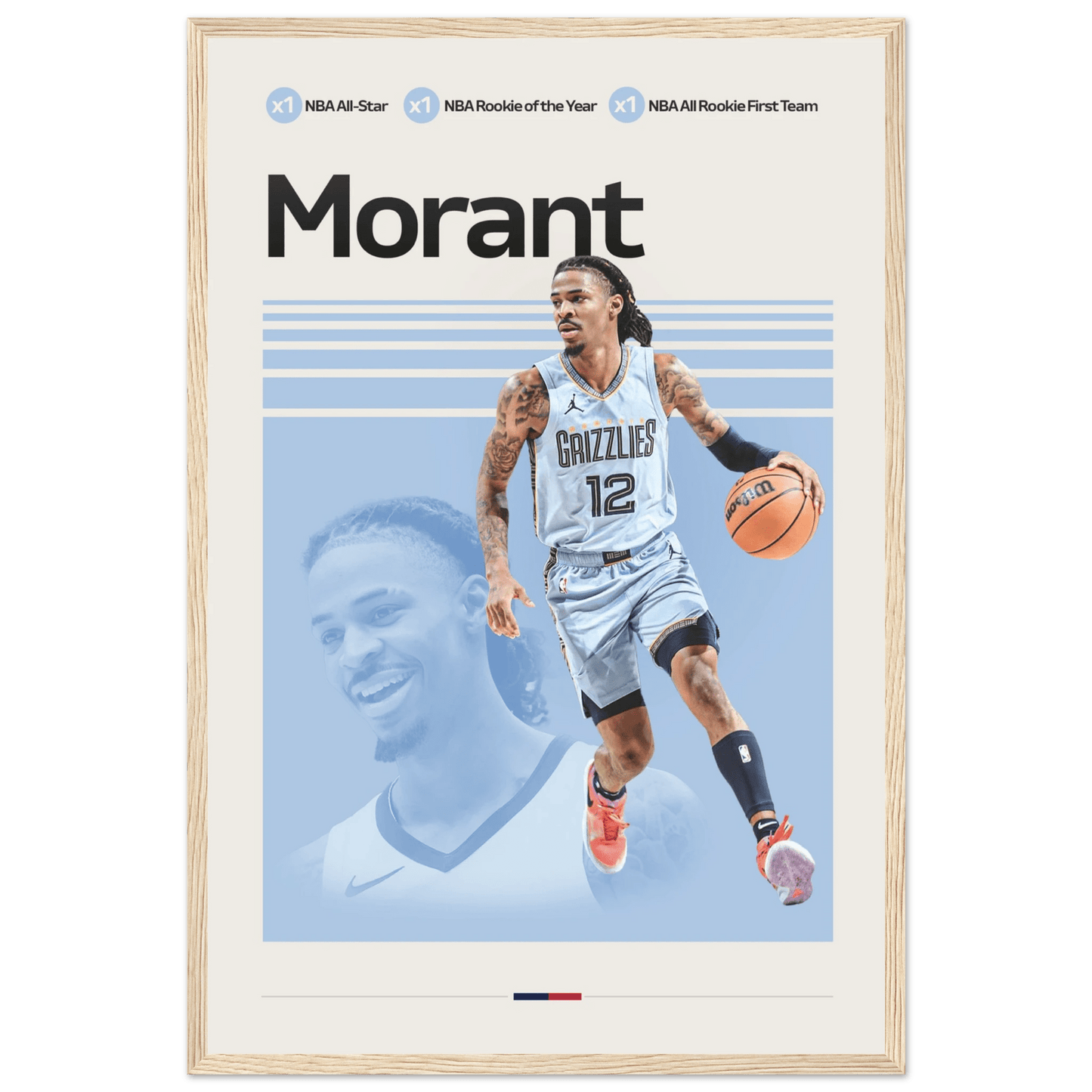 JA MORANT | BASKETBALL POSTER - HYUU Art