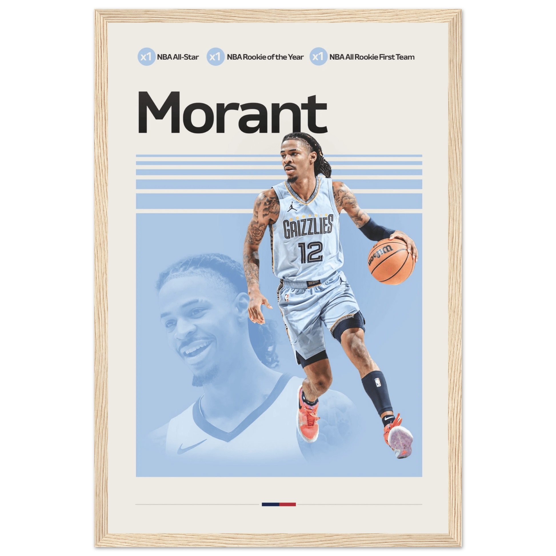 JA MORANT | BASKETBALL POSTER - HYUU Art