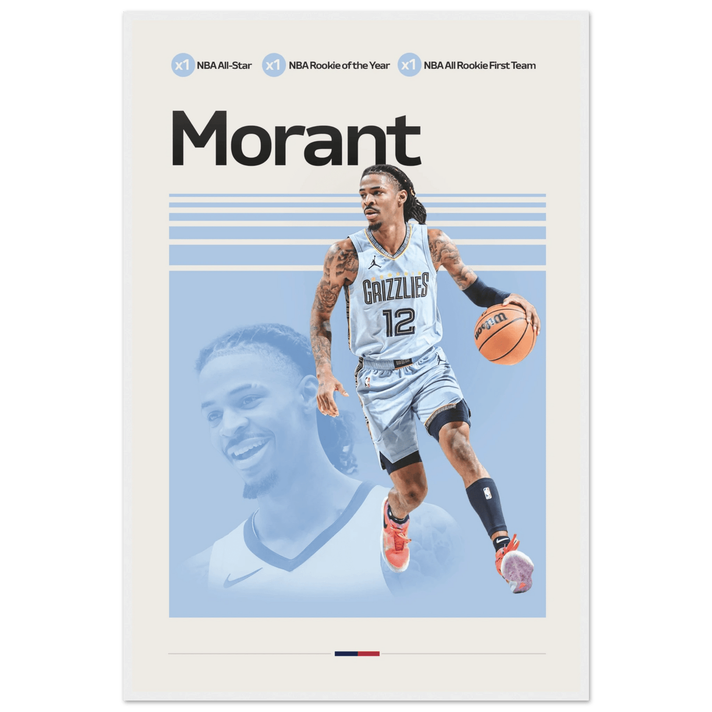 JA MORANT | BASKETBALL POSTER - HYUU Art