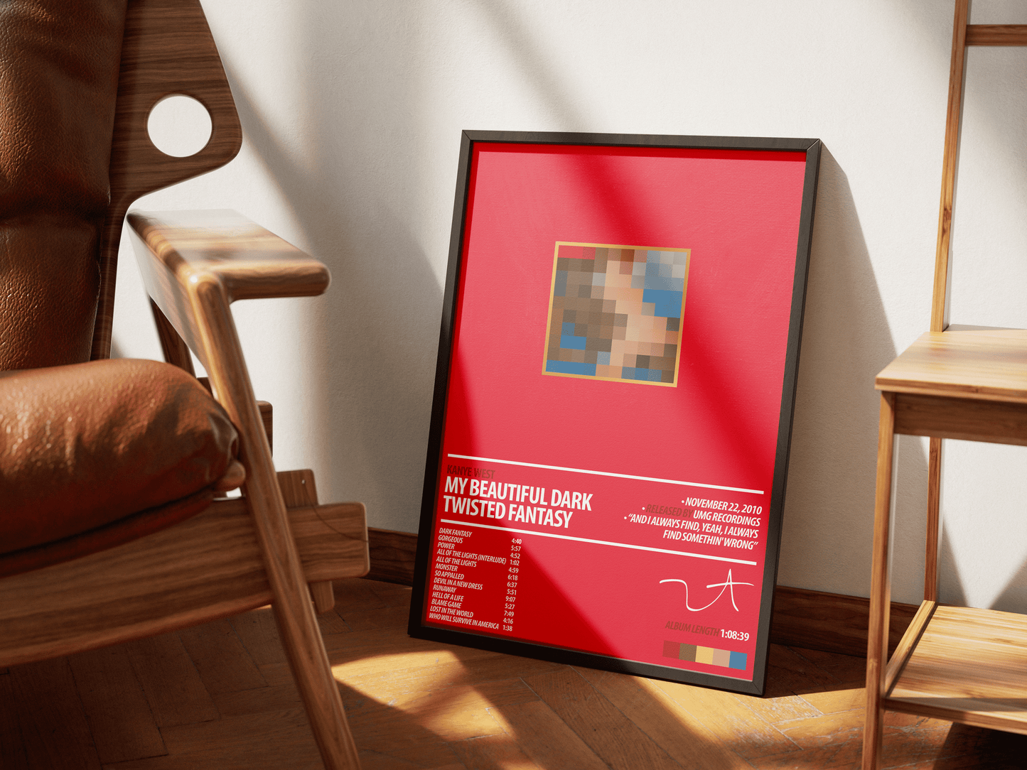 KANYE WEST Album Poster | My Beautiful Dark Twisted Fantasy - ChordPrints