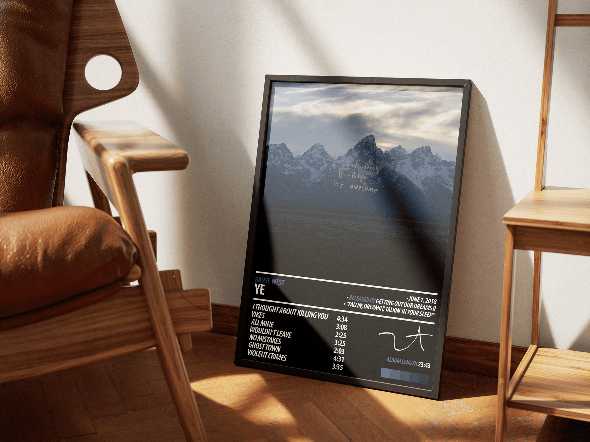KANYE WEST Album Poster | Ye - ChordPrints
