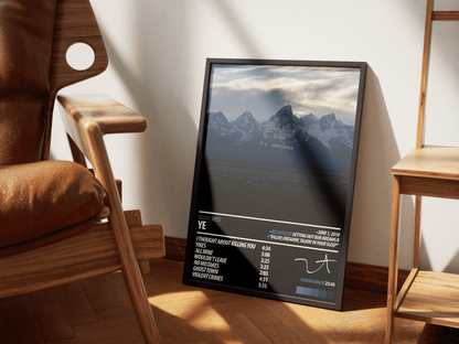 KANYE WEST Album Poster | Ye - ChordPrints