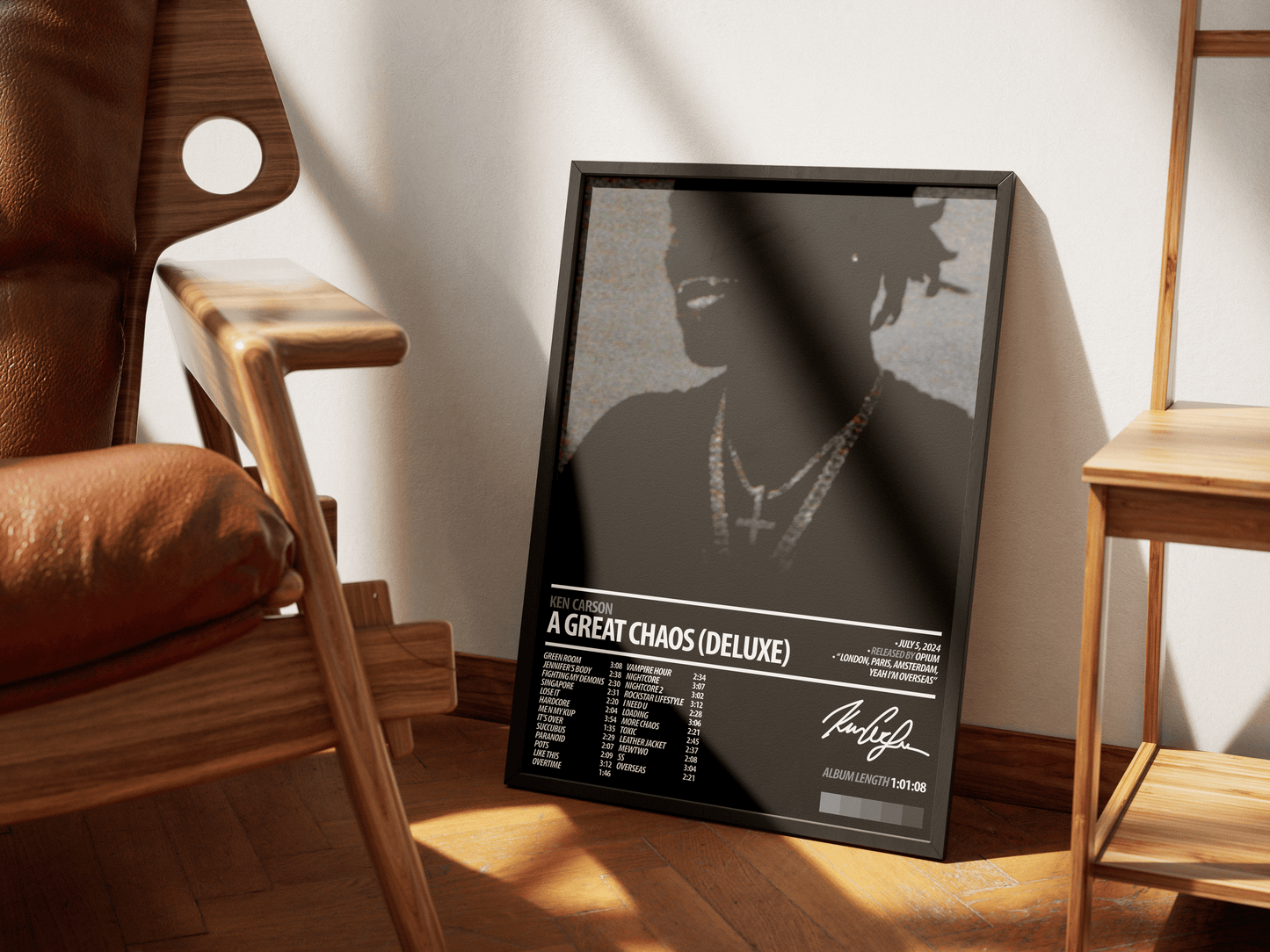 KEN CARSON Album Poster | A Great Chaos (Deluxe) - ChordPrints