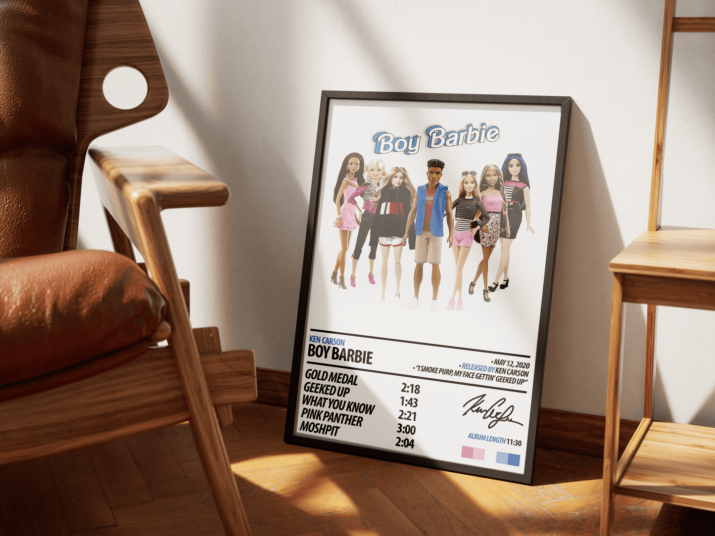 KEN CARSON Album Poster | Boy Barbie - ChordPrints
