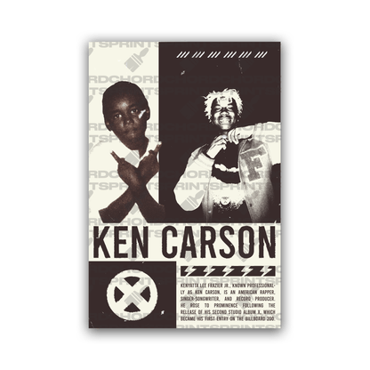 KEN CARSON Grunge Poster V1 - ChordPrints