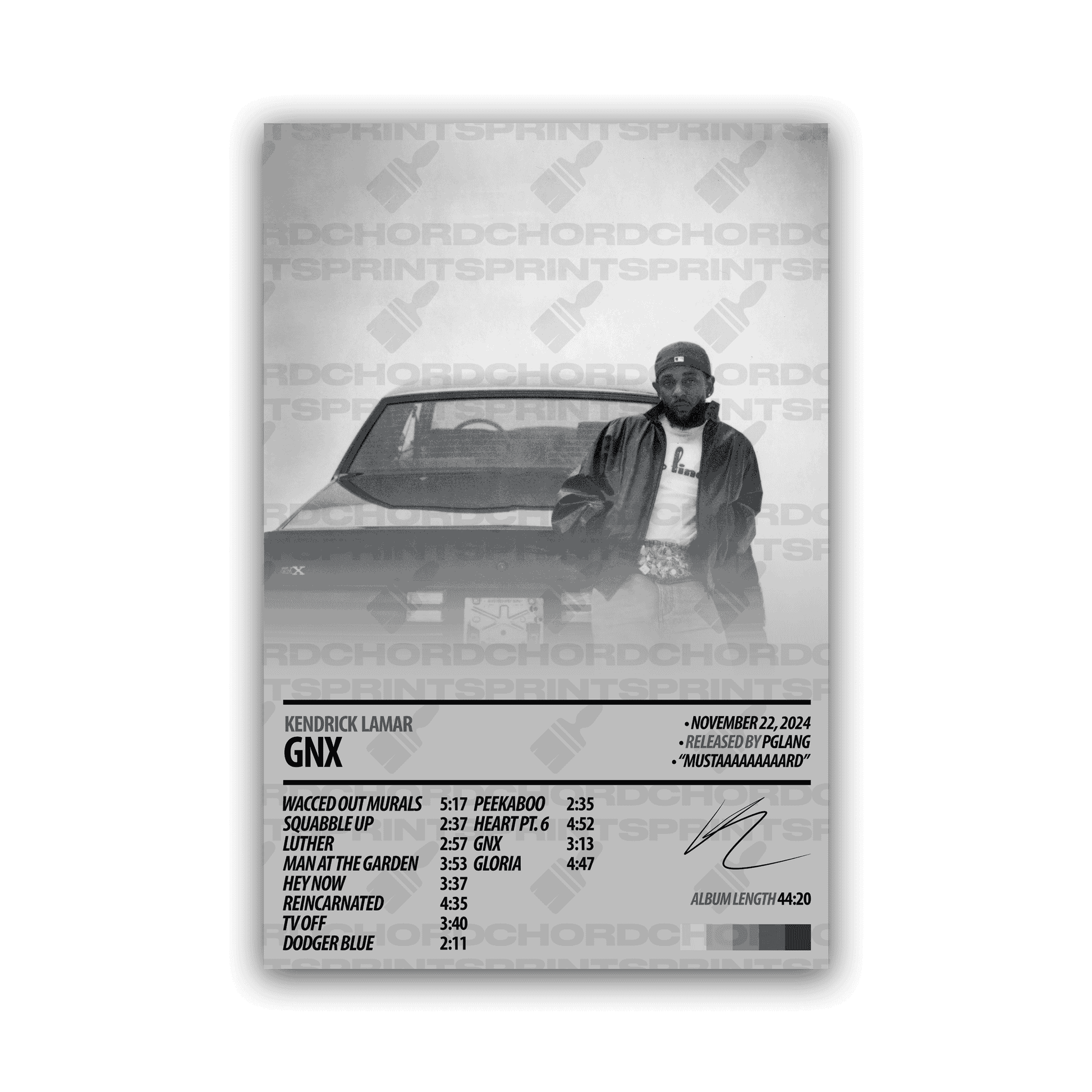 KENDRICK LAMAR Album Poster | GNX - ChordPrints