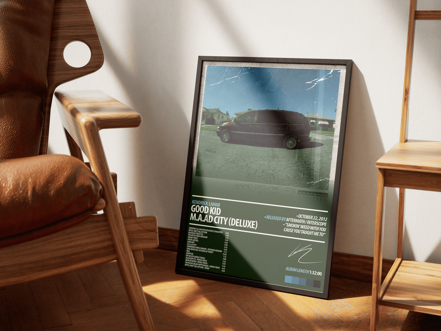 KENDRICK LAMAR Album Poster | Good Kid, M.a.a.d City (Deluxe) - ChordPrints