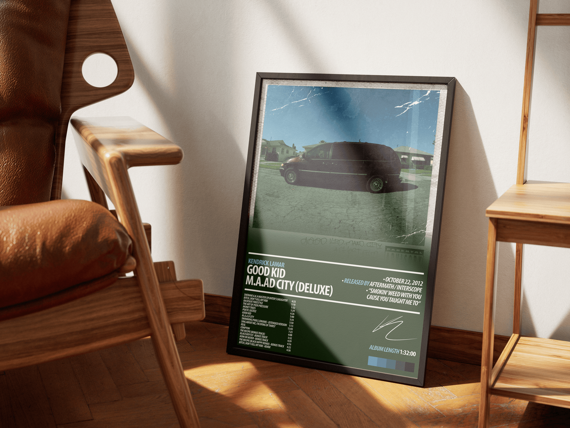 KENDRICK LAMAR Album Poster | Good Kid, M.a.a.d City (Deluxe) - ChordPrints