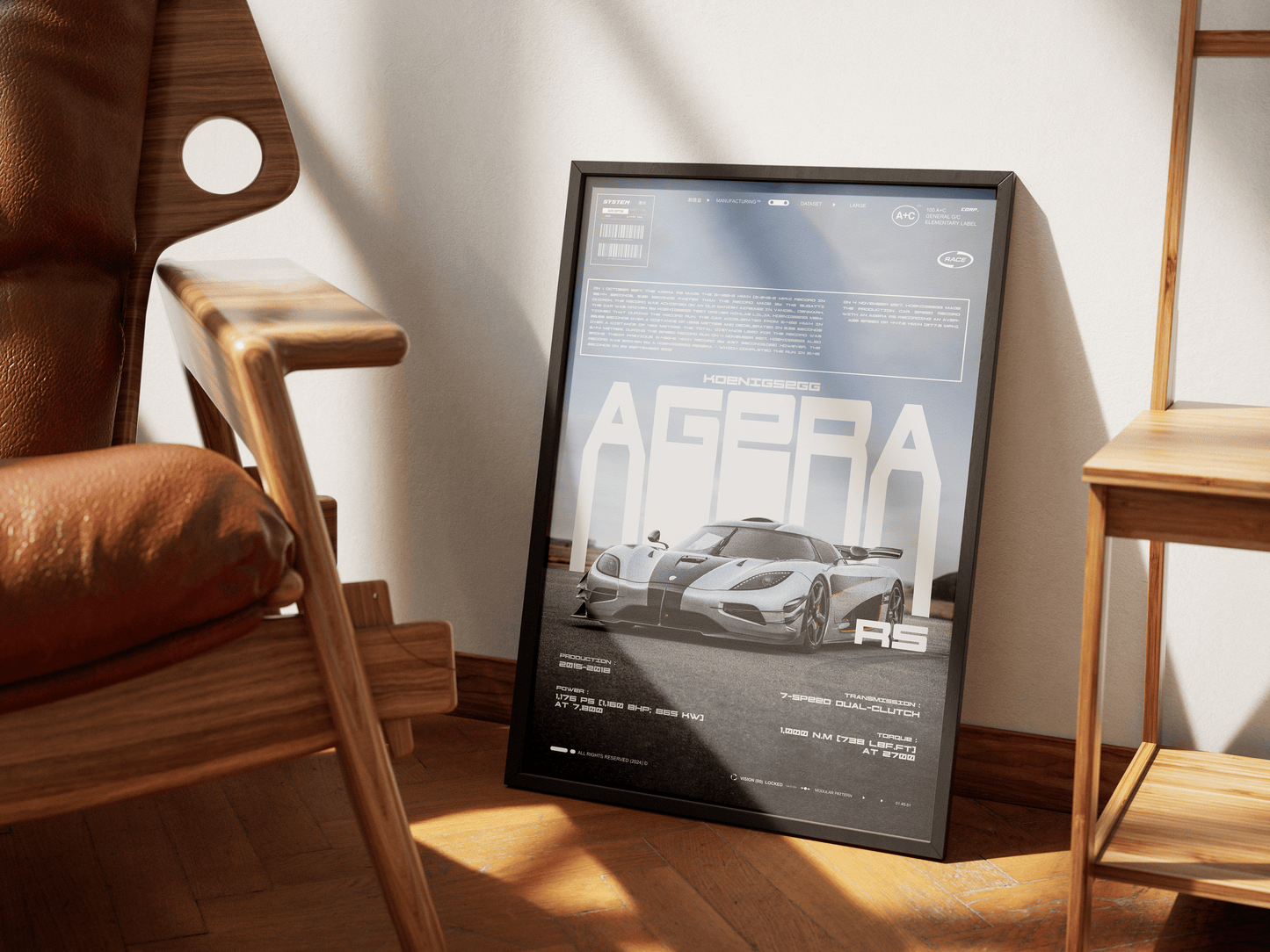 KOENIGSEGG AGERA RS POSTER - ChordPrints