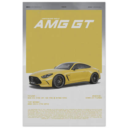 MERCEDES - BENZ AMG GT POSTER - HYUU Art