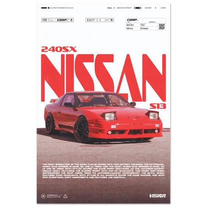 NISSAN 240SX POSTER - HYUU Art