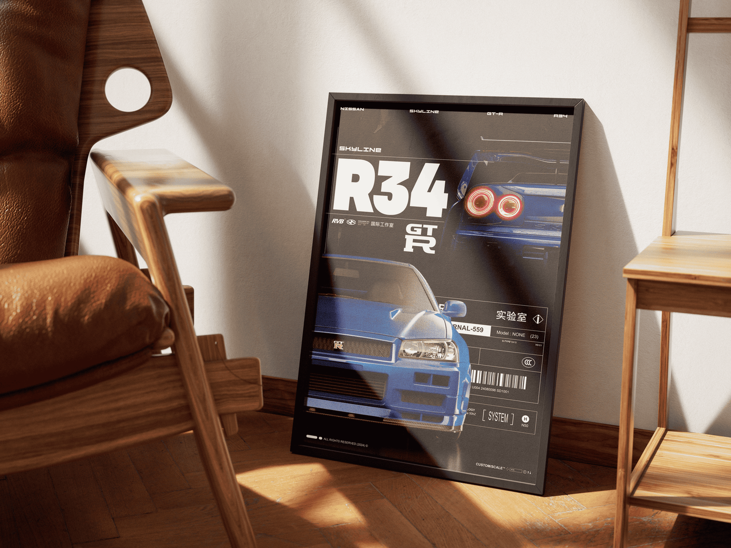 NISSAN GTR R34 SKYLINE POSTER - ChordPrints