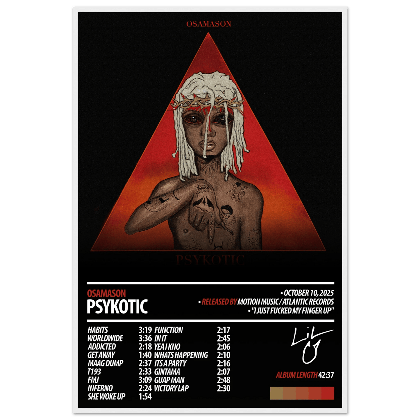 OSAMASON Album Poster | Psykotic - HYUU Art