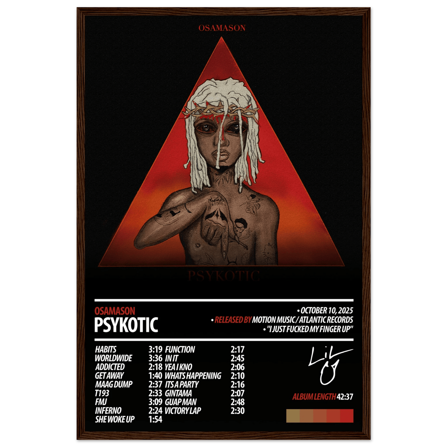 OSAMASON Album Poster | Psykotic - HYUU Art