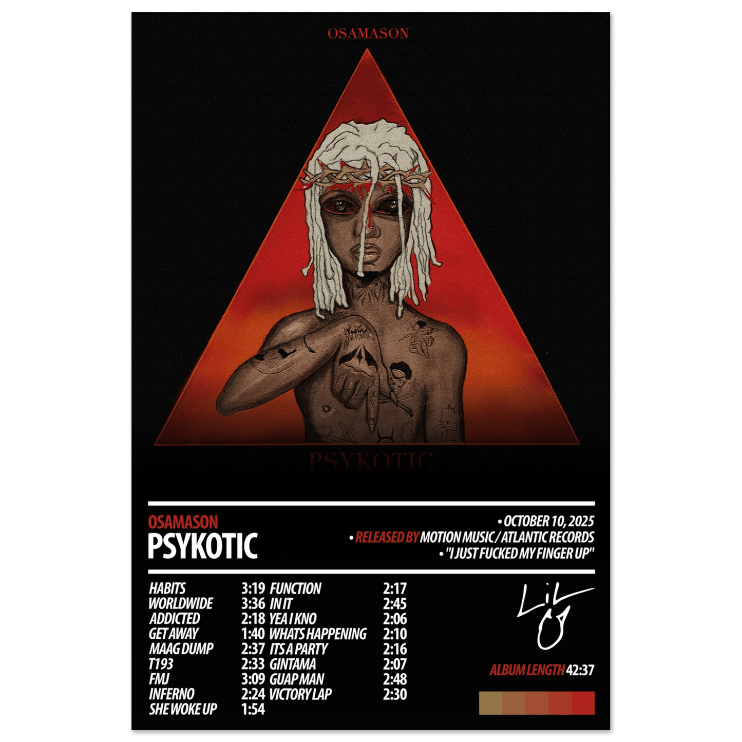 OSAMASON Album Poster | Psykotic - HYUU Art