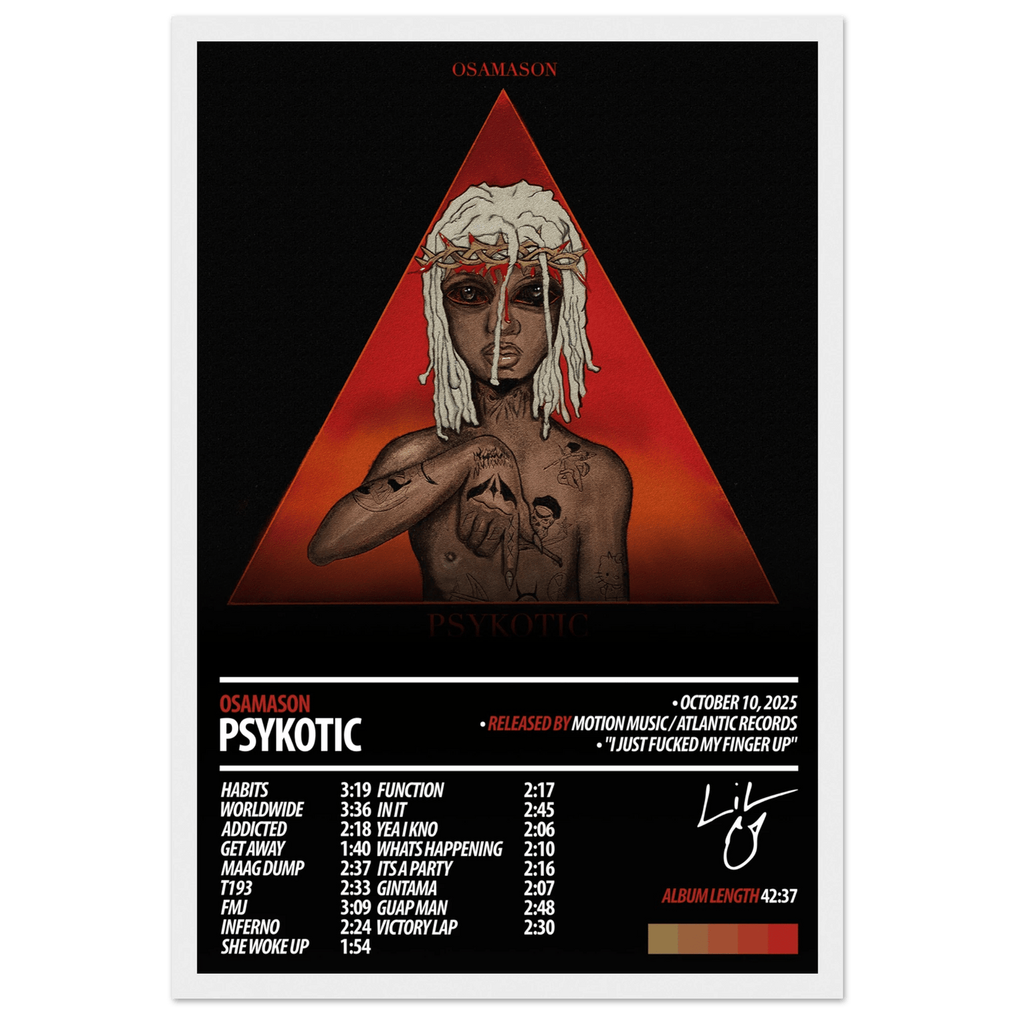 OSAMASON Album Poster | Psykotic - HYUU Art