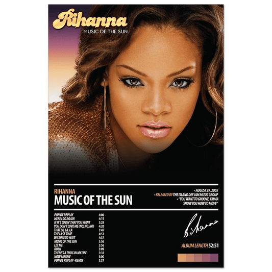RIHANNA Album Poster | Music Of The Sun - HYUU Art