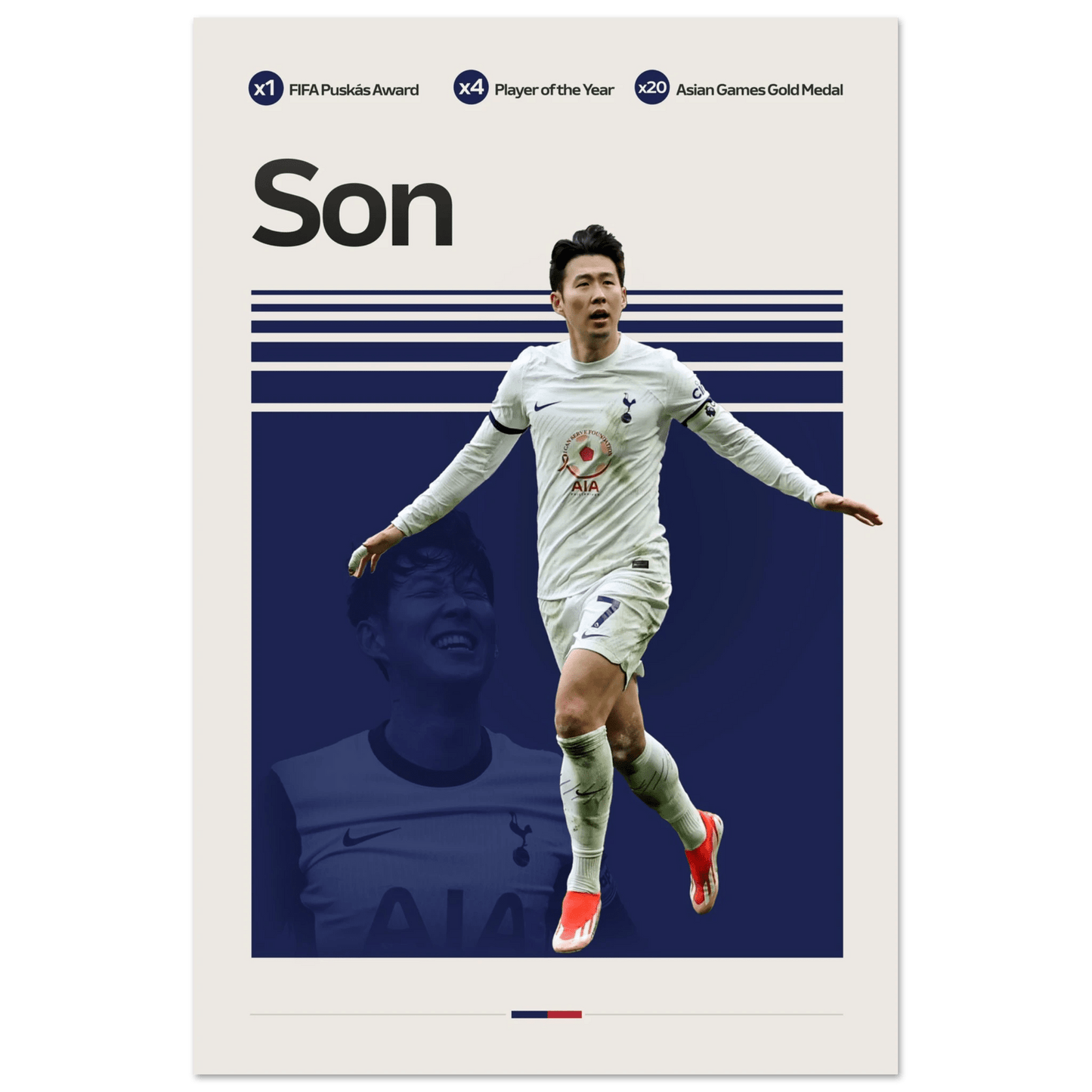SON HEUNG - MIN | SOCCER POSTER - HYUU Art