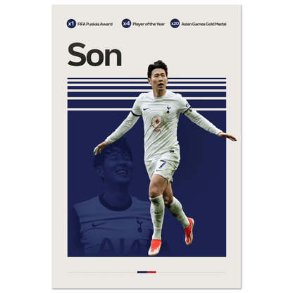 SON HEUNG - MIN | SOCCER POSTER - HYUU Art