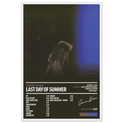 SUMMER WALKER Album Poster | Last Day Of Summer - HYUU Art