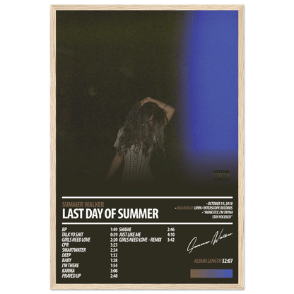 SUMMER WALKER Album Poster | Last Day Of Summer - HYUU Art