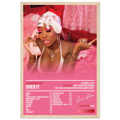 SUMMER WALKER Album Poster | Over It - HYUU Art