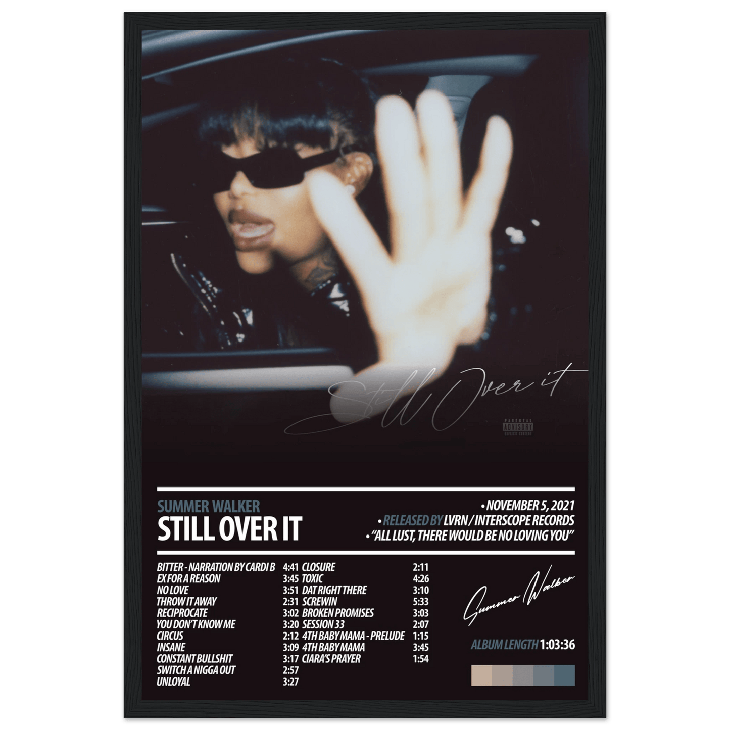 SUMMER WALKER Album Poster | Still Over It - HYUU Art