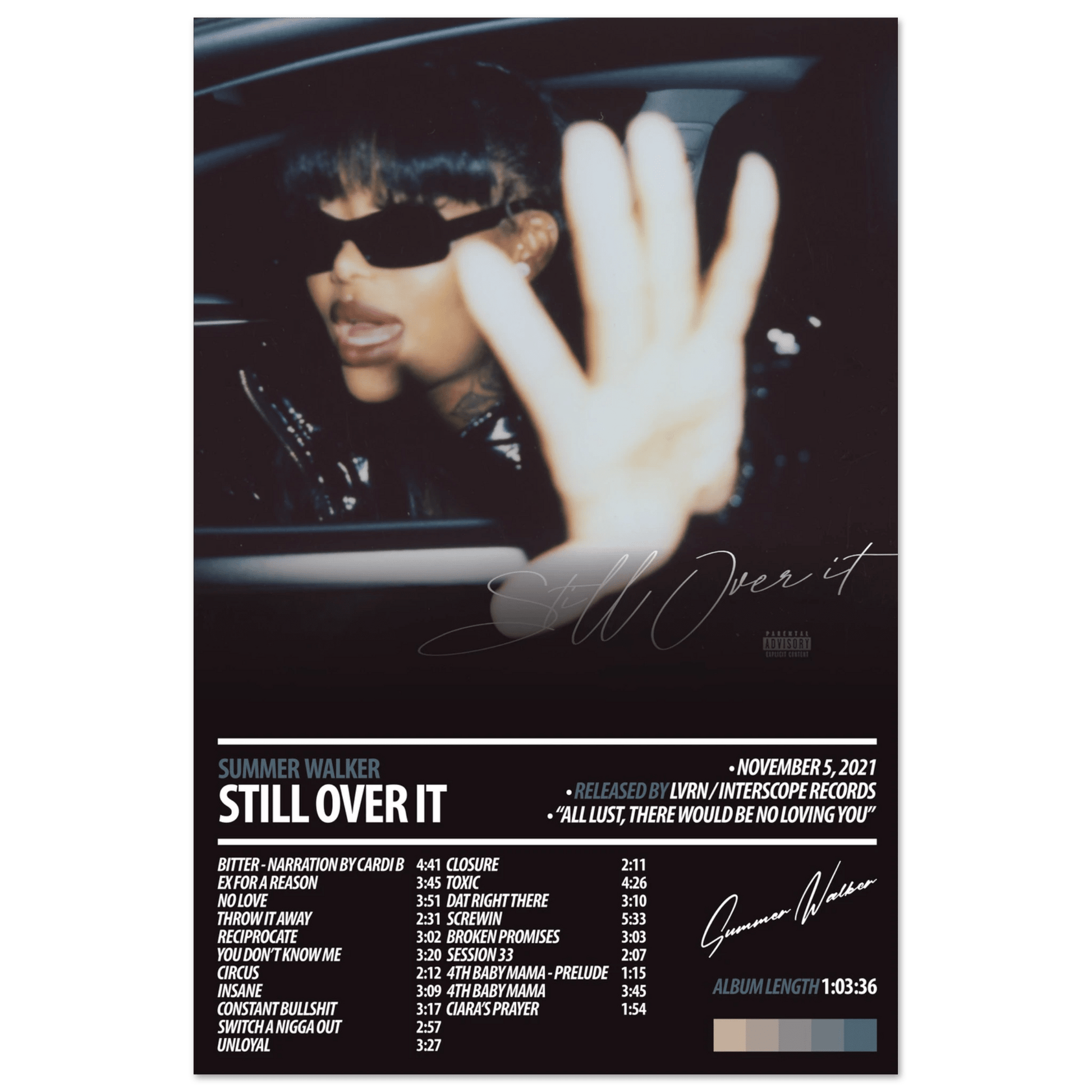 SUMMER WALKER Album Poster | Still Over It - HYUU Art