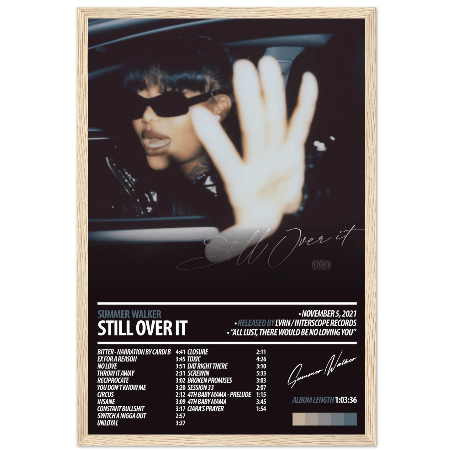 SUMMER WALKER Album Poster | Still Over It - HYUU Art