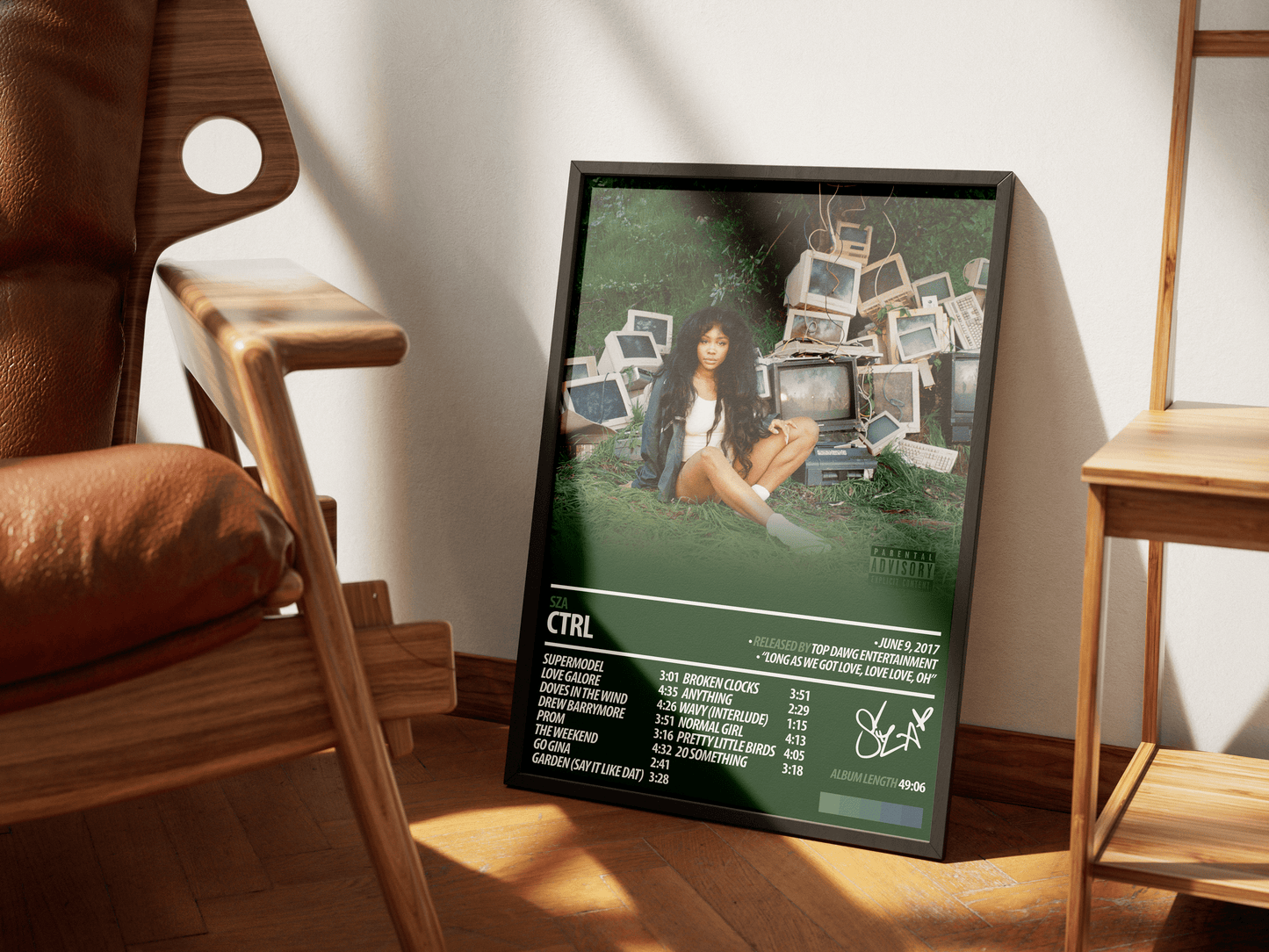 SZA Album Poster | Ctrl - ChordPrints