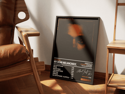 THE WEEKND Album Poster | My Dear Melancholy, - ChordPrints