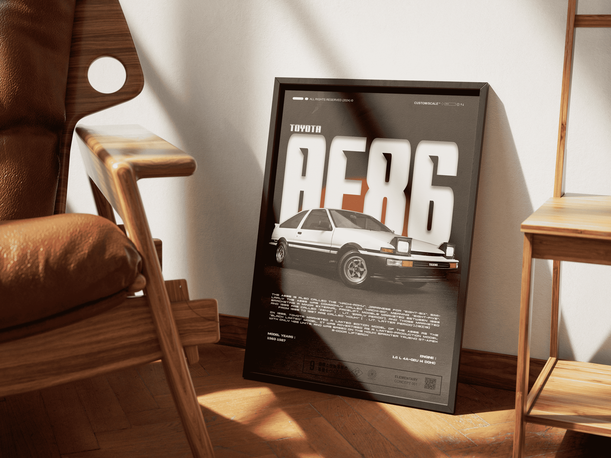 TOYOTA AE86 POSTER - ChordPrints